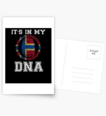 Orkney Islands Its In My Dna Gift For Orkney Islander From Orkney Islands - DNA Strand and Thumbprint With Orkney Islands Flag Postcards