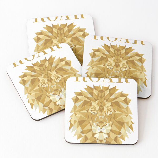 Item preview, Roar Golden Geometric Lion Artwork For Modern Style Fans designed and sold by duffkebattclum.