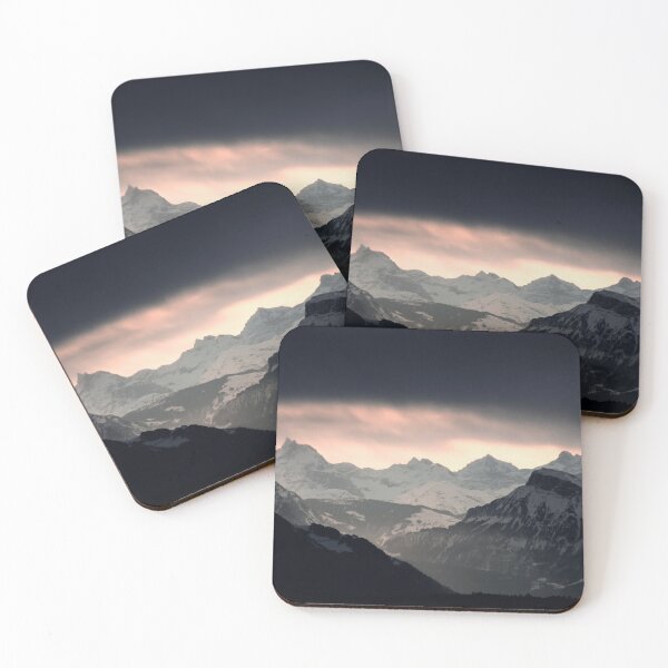 Item preview, Alpine Panorama – Fire and Night / Swiss Artwork Photography designed and sold by Raphael Wolf.