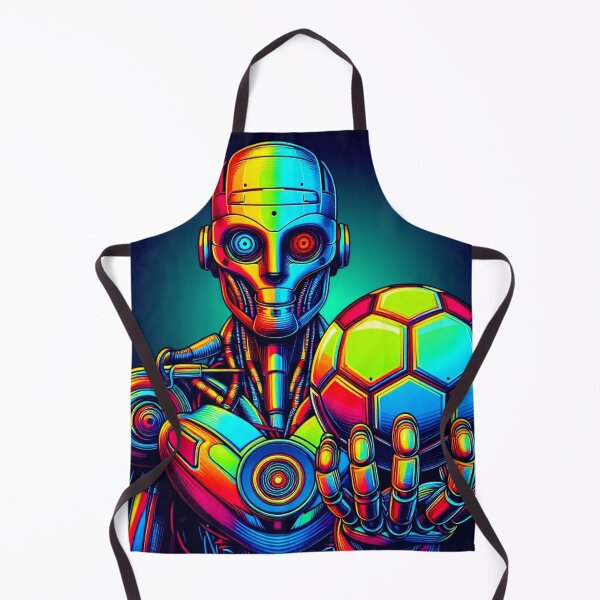Item preview, "Techno Football Robot – Neon Sports Fusion" designed and sold by Dogandesighn.