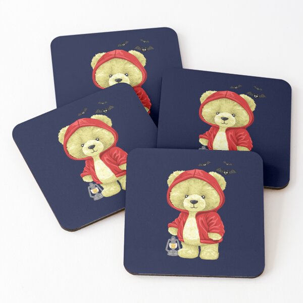 Item preview, Adorable teddy bear wearing red hooded jacket designed and sold by Bhonard 21.