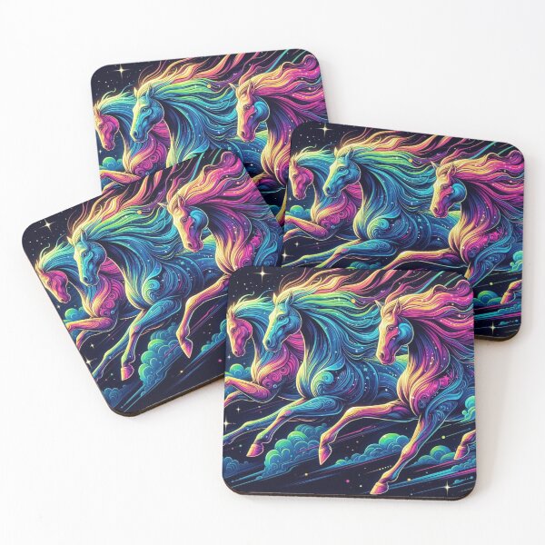 Item preview, "Cosmic Gallop: Dream Horses in a Celestial Realm" designed and sold by Dogandesighn.