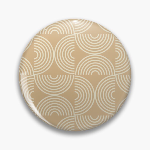 Item preview, Mid Century Modern Concentric Half Circles in Beige and Tan designed and sold by Yasminepatterns .