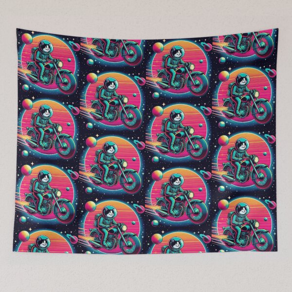 Item preview, "Cosmic Cat Rider: Space Motorcycle Adventure" designed and sold by Dogandesighn.