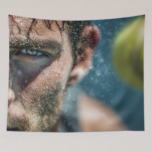 Item preview, Intense tennis player in action designed and sold by anytka.