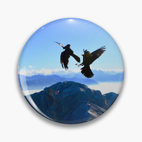 Item preview, Alpine Flight – Jackdaws in a Duel / Swiss Artwork Photography designed and sold by Raphael Wolf.