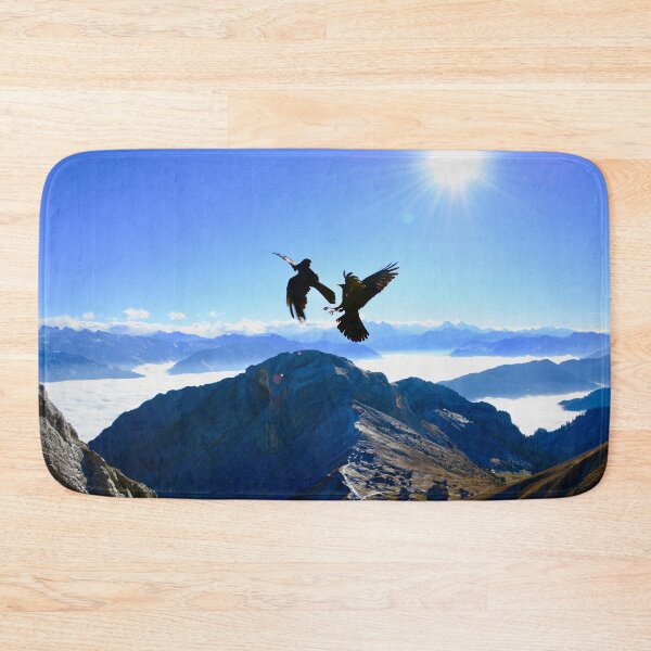 Item preview, Alpine Flight – Jackdaws in a Duel / Swiss Artwork Photography designed and sold by Raphael Wolf.
