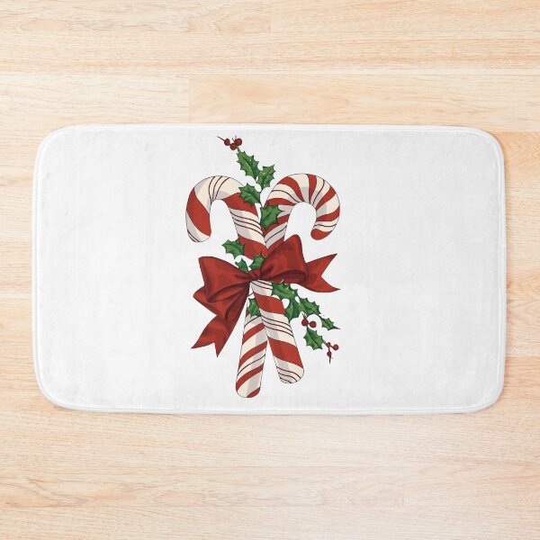 Item preview, Candy Canes sticks Red Ribbons & grean leaves Sticker designed and sold by Bulewater.