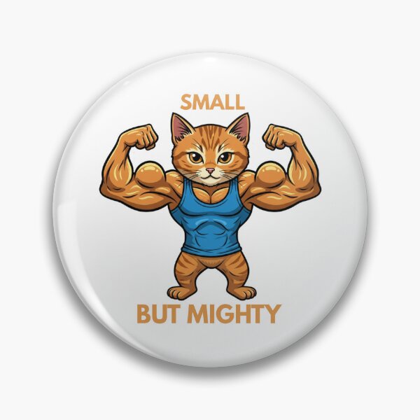 Item preview, Small But Mighty Muscle Cat designed and sold by DesignPalaceLk.