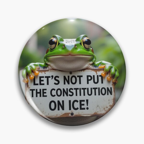 Item preview, Funny Portland Frog Protest Art - Whimsical Amphibian Illustration  designed and sold by WhimsyByPaul.redbubble.com.