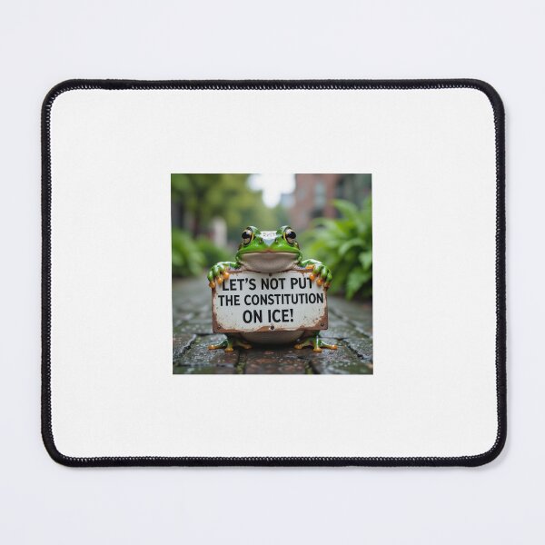 Item preview, Funny Portland Frog Protest Art - Whimsical Amphibian Illustration  designed and sold by WhimsyByPaul.redbubble.com.
