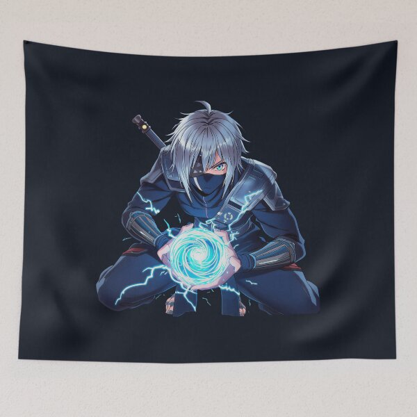 Item preview, Silent Storm Shinobi – Neon Energy Warrior designed and sold by ThroneOfAnime.