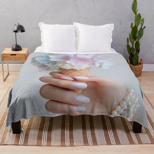 Item preview, Colorful ice cream cone with flowers designed and sold by anytka.