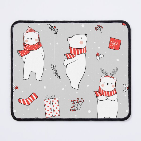 Item preview, Christmas bear in red scarf designed and sold by Anisha Vaz.