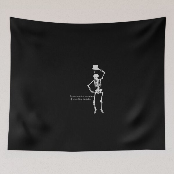 Item preview, Elegant Skeleton Art – “Respect Remains” Minimal Aesthetic Design designed and sold by زينتريتي.