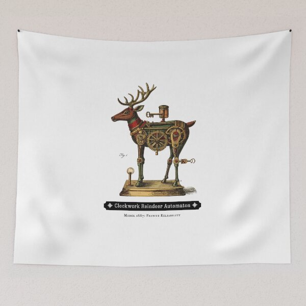 Item preview, Clockwork Reindeer Automaton — Vintage 1887 Christmas Toy designed and sold by gstevensonart.