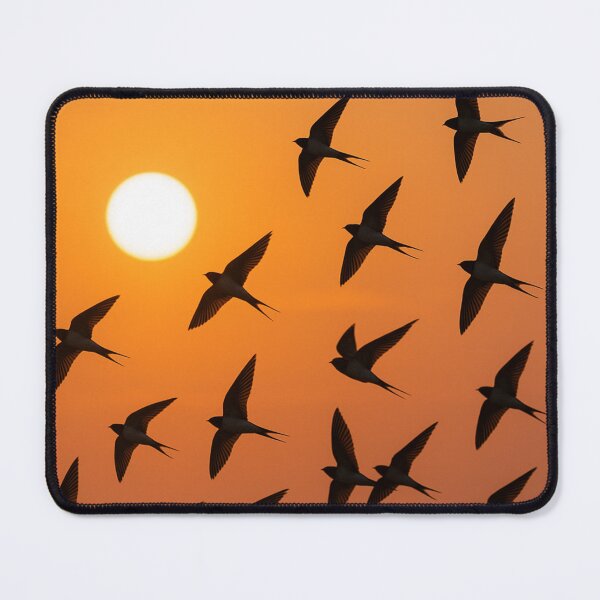 Item preview, Migrating Swallows at Sunset – Flight Silhouette Art designed and sold by Paulinamcisz.