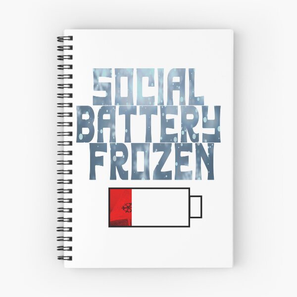 Artikelvorschau, „Soziale Batterie eingefroren“ – Stimmungsdesign für eisige Winterintrovertierte entworfen und verkauft von PixelQalam.