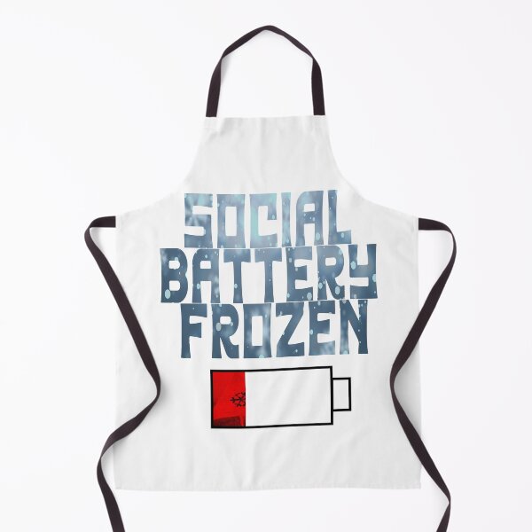 Item preview, "Social Battery Frozen" - Icy Winter Introvert Mood Design designed and sold by PixelQalam.
