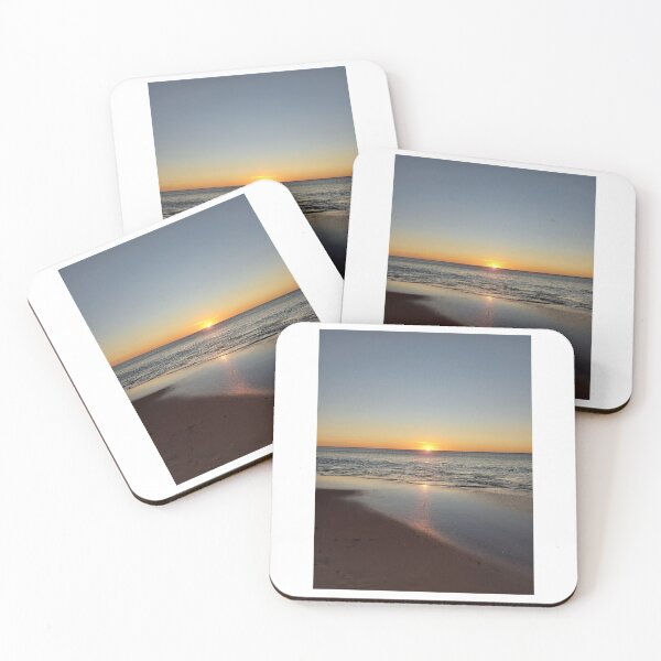 Item preview, Setting Sun Over Beach Scene Photographic Print designed and sold by Mother-Nature65.