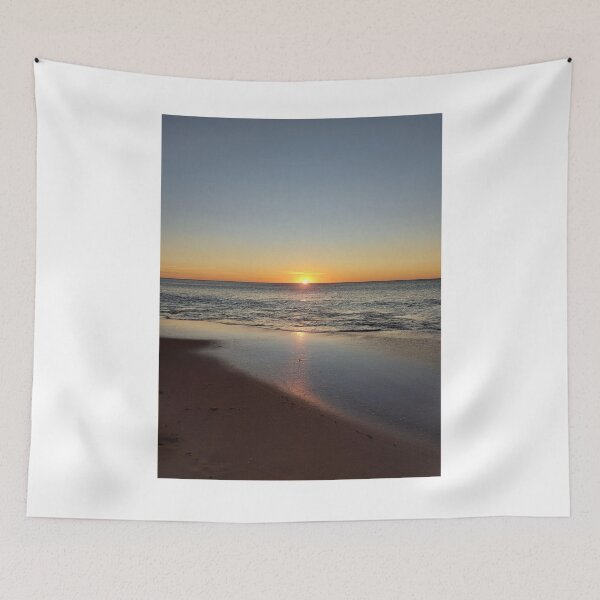 Item preview, Setting Sun Over Beach Scene Photographic Print designed and sold by Mother-Nature65.