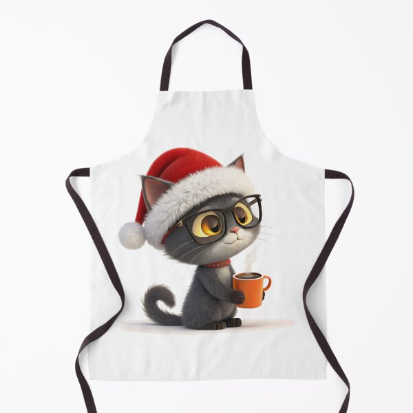 Item preview, Christmas Coffee Cat – Cute Holiday Cartoon by Vivo Studio designed and sold by VivoStudio.