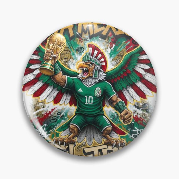 Item preview, ​¡Viva México! Aztec Eagle Warrior Football Champion | El Tri World Cup Design designed and sold by Inkwell grove.