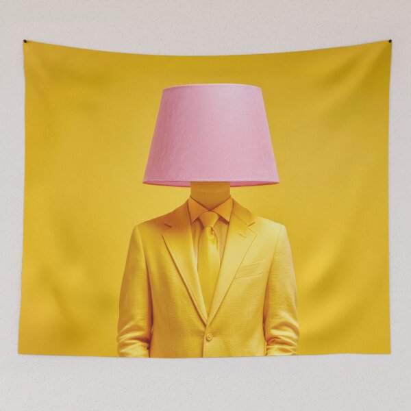 Item preview, Yellow-suited man with lamp designed and sold by anytka.