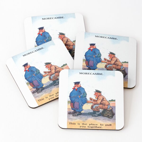 Item preview, Morecambe Fishermen. British seaside resort postcard humor. c 1950's designed and sold by JonDelorme.