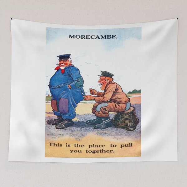 Item preview, Morecambe Fishermen. British seaside resort postcard humor. c 1950's designed and sold by JonDelorme.