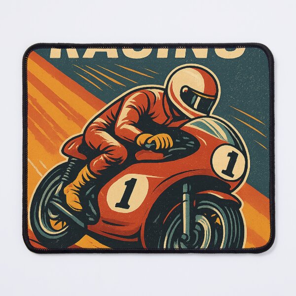 Item preview, Retro motorcycle racing poster (MotoGP vintage) designed and sold by Stoneriez.
