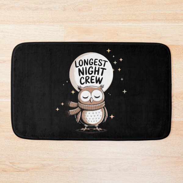 Item preview, Longest Night Crew Owl – Cozy Winter Night Aesthetic Design designed and sold by BunBuntheDog-.