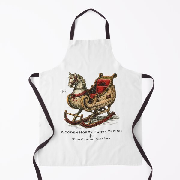 Item preview, Wooden Hobby Horse Sleigh — Bygone Christmas Ride, 1887 designed and sold by gstevensonart.