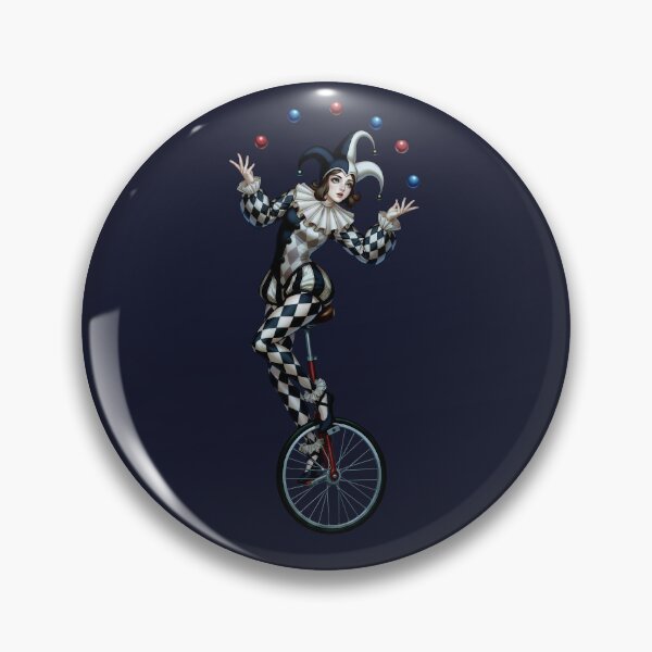 Item preview, Juggling Jester on a Unicycle designed and sold by Tiny-roar-studio.