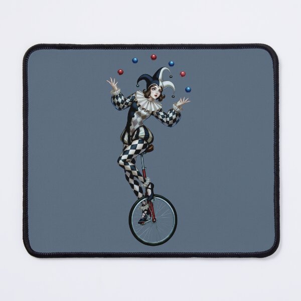 Item preview, Juggling Jester on a Unicycle designed and sold by Tiny-roar-studio.