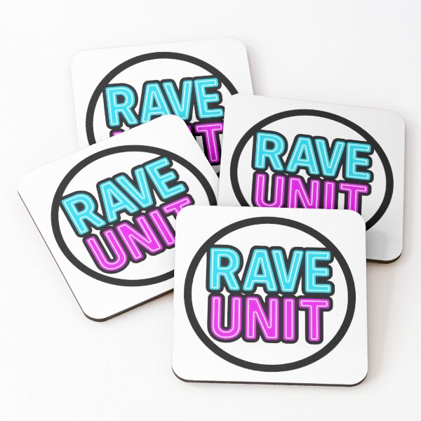 Artikelvorschau, Rave Unit – Neon Rave Logo Aufkleber entworfen und verkauft von |TRSSHOP|.