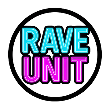 Artwork thumbnail, Rave Unit – Neon Rave Logo Sticker by |TRSSHOP|