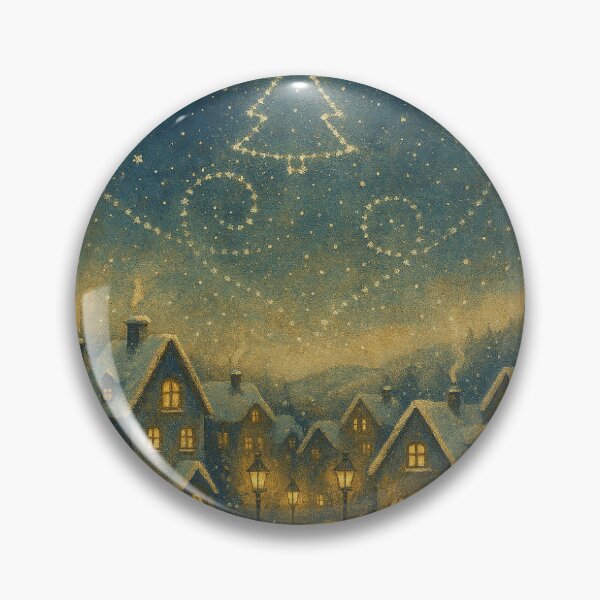 Item preview, Starlit Christmas Village Glow designed and sold by mario-duval.