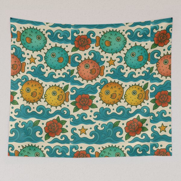 Item preview, Pufferfish Artwork designed and sold by Planetporridge.