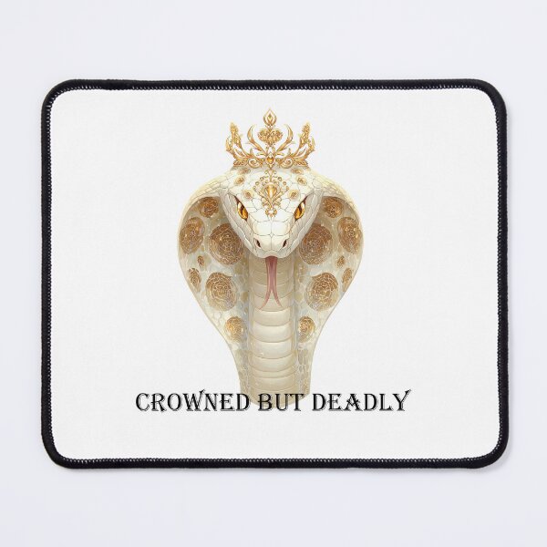 Item preview, Royal Cobra with Crown. Ruthless Ready, Powerful King Cobra Art Print designed and sold by ArtFairy38.