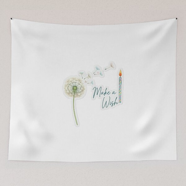 Item preview, Make a Wish – Dandelion & Birthday Candle Whimsical Illustration designed and sold by Mido-artister.