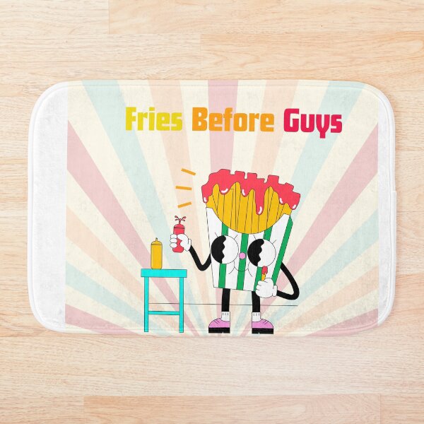 Aperçu de l'œuvre Frites avant les mecs – Un jeu de mots féministe et amusant pour les gourmandes créée et vendue par NCODesigns.