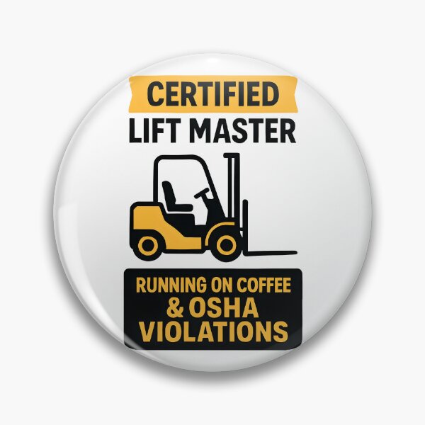 Item preview, Certified Lift Master Running on Coffee and OSHA Violations Design designed and sold by TeeTimeTreasure.