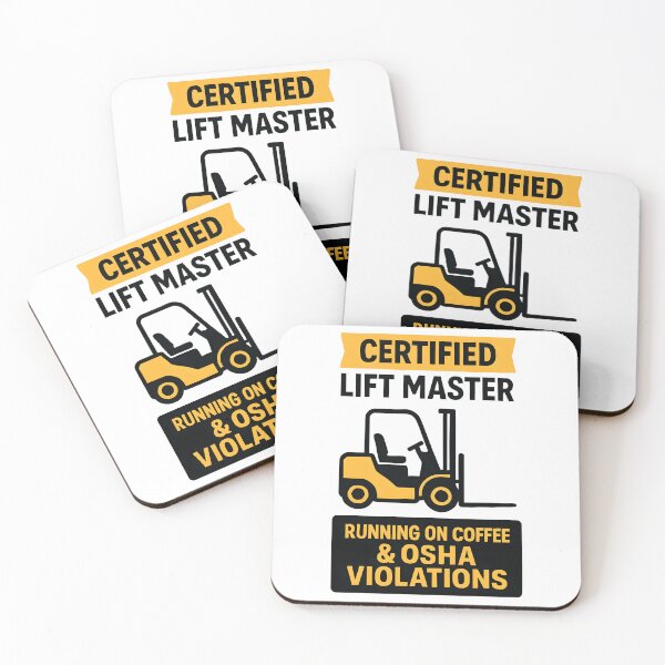 Item preview, Certified Lift Master Running on Coffee and OSHA Violations Design designed and sold by TeeTimeTreasure.