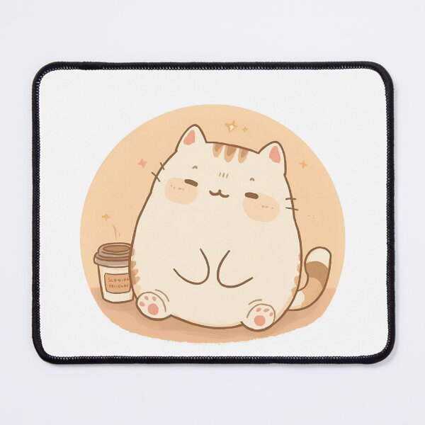 Item preview, Cozy Loaf Cat Mascot in Café — Slow Day Friends Aesthetic designed and sold by SlowDayFriends.