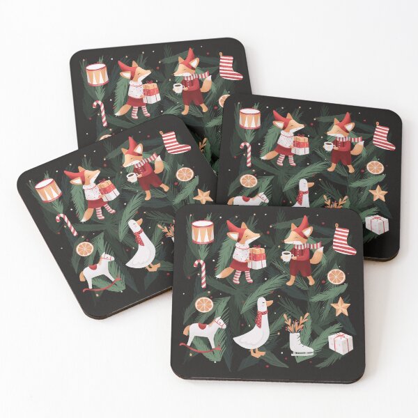 Item preview, Festive foxes designed and sold by Elenanaylor.