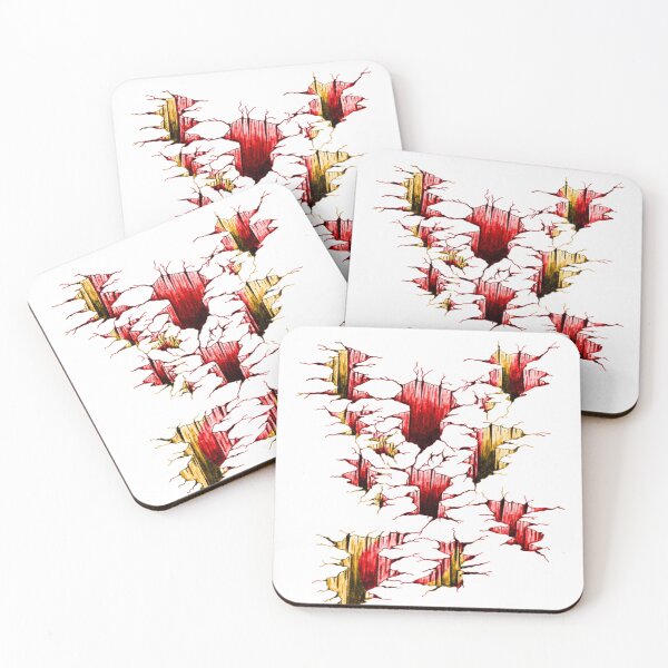 Item preview, Orange red cracks on white  designed and sold by Fred  Terpe.