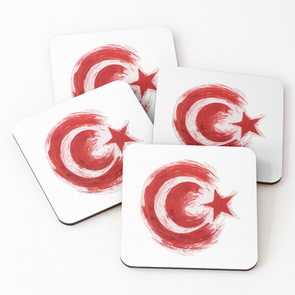 Item preview, Brush-Stroke Turkish Flag Crescent & Star – Bold Red Artistic Design | Turkey • Istanbul • Europe designed and sold by Globalcitytees.