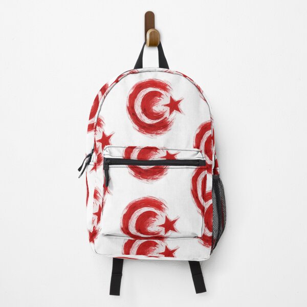 Item preview, Brush-Stroke Turkish Flag Crescent & Star – Bold Red Artistic Design | Turkey • Istanbul • Europe designed and sold by Globalcitytees.