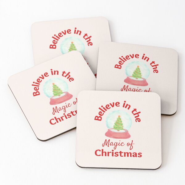 Item preview, Christmas Snow Globe Believe in Magic Design designed and sold by Inkworksbyshery.